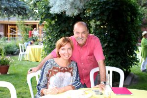 2015 — Staff appreciation BBQ. Left to right: Terry Kyritsis, and Luba Medvedeva