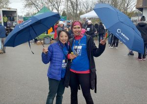 2017 — Road Running Race at Southlake. Left to right: Belinda Yu and Luba Medvedeva