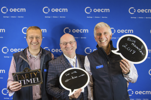 2019 — Ontario Education Sector Collaboration Networking Symposium. Left to right: Len Scavuzzo, Arnie Strub, and John Sabo