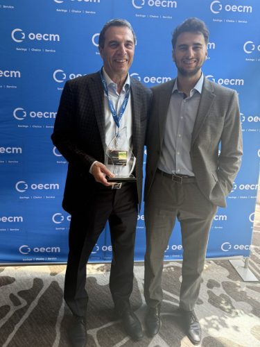 2025 — Reliable Maintenance Products was honoured with a Platinum Award at OECM's 2025 Supplier Recognition Program in Toronto. Pictured are owners Robert and Alex Bertuzzi, who proudly accepted the award at the ceremony. A reflection of their team's commitment to service, reliability, and a partnership they are proud to be part of.